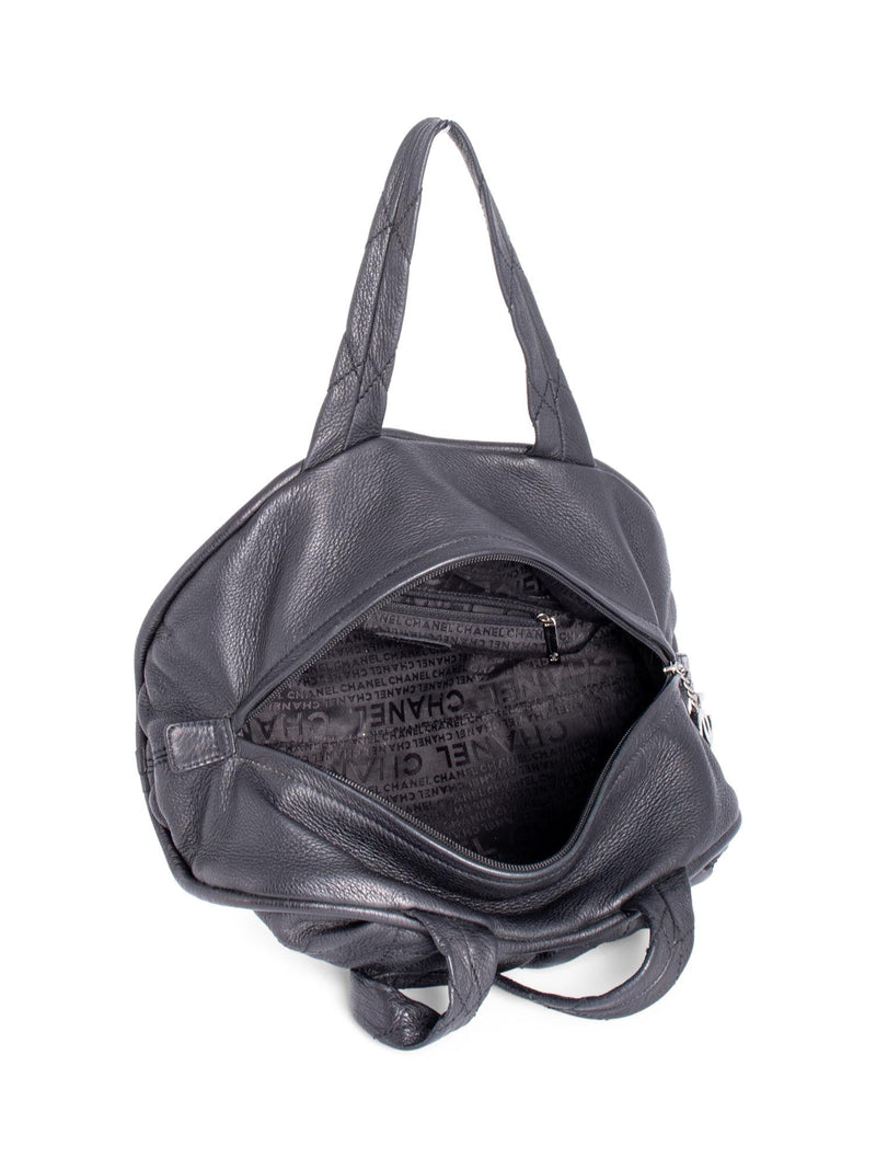 Chanel CC Logo Quilted Caviar Leather Bag Black-designer resale