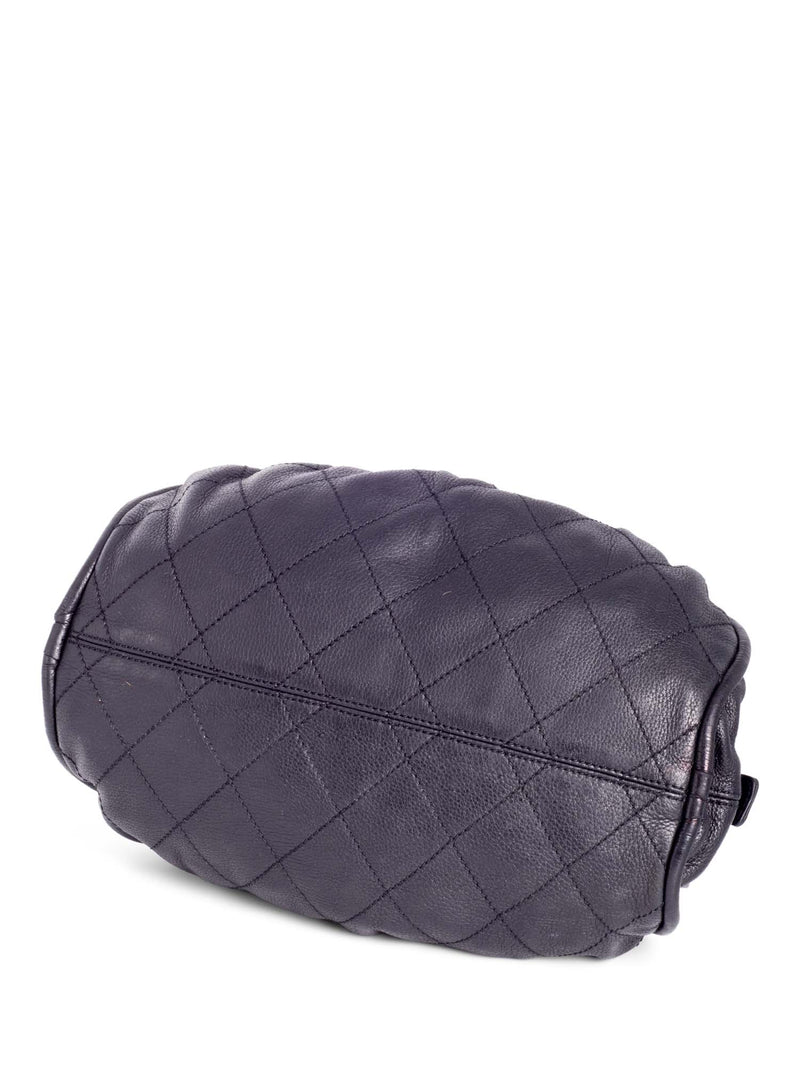 Chanel CC Logo Quilted Caviar Leather Bag Black-designer resale