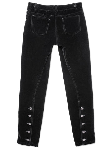 Chanel CC Logo Velvet Pants Black-designer resale