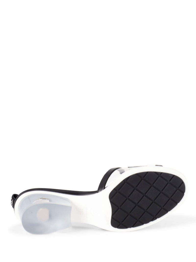 Chanel Logo Transparent PVC Mule Slide Shoes Black-designer resale