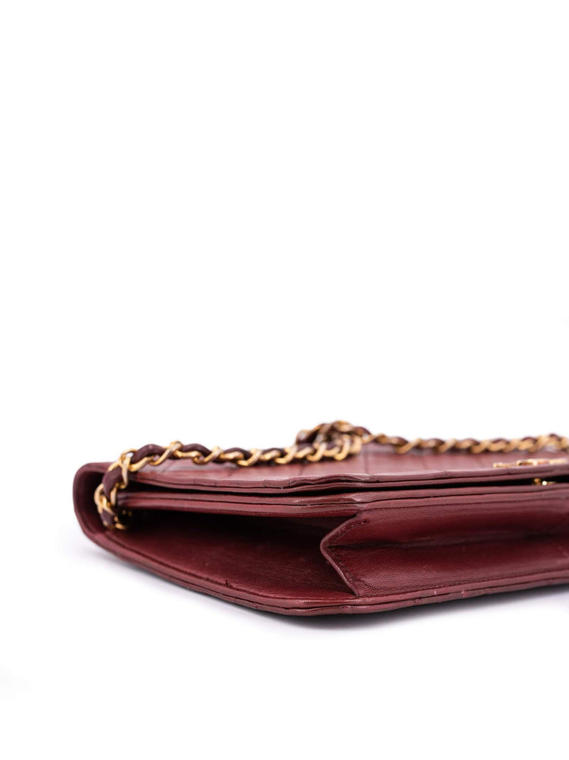 Chanel Quilted Calfskin CC Flap Bag Burgundy-designer resale