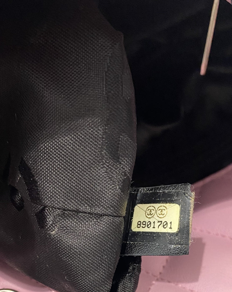 Chanel Quilted Leather Mini Cambon Bucket Bag Pink-designer resale