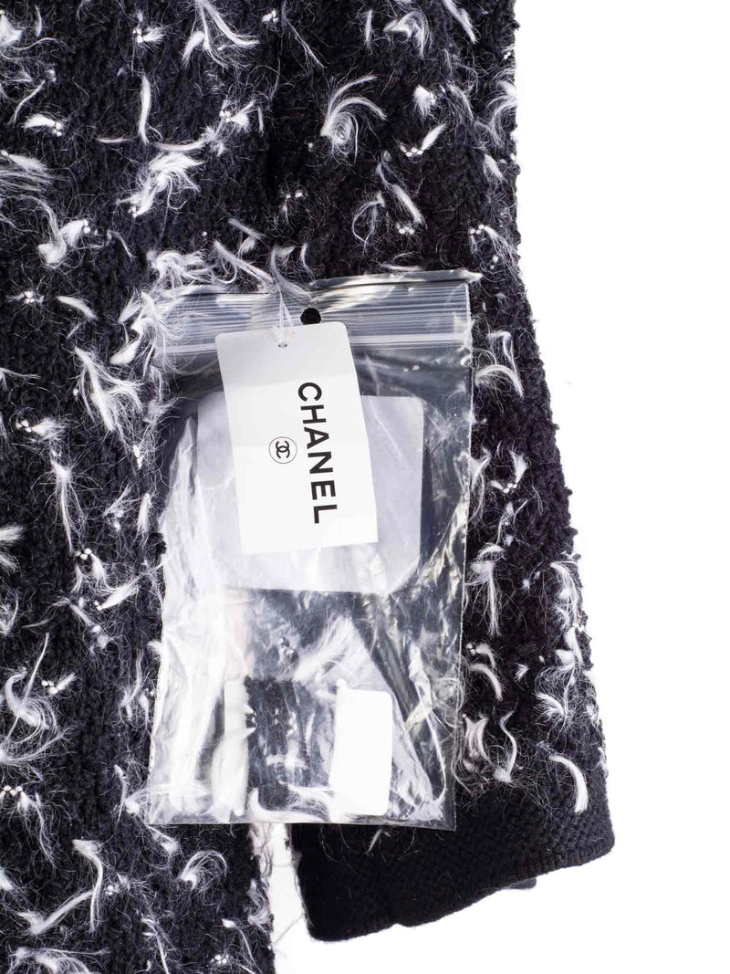 Chanel Tweed Mini Dress Black White-designer resale