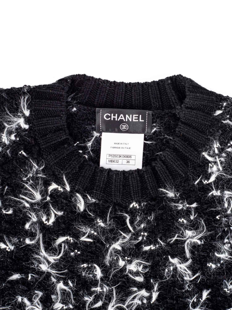 Chanel Tweed Mini Dress Black White-designer resale