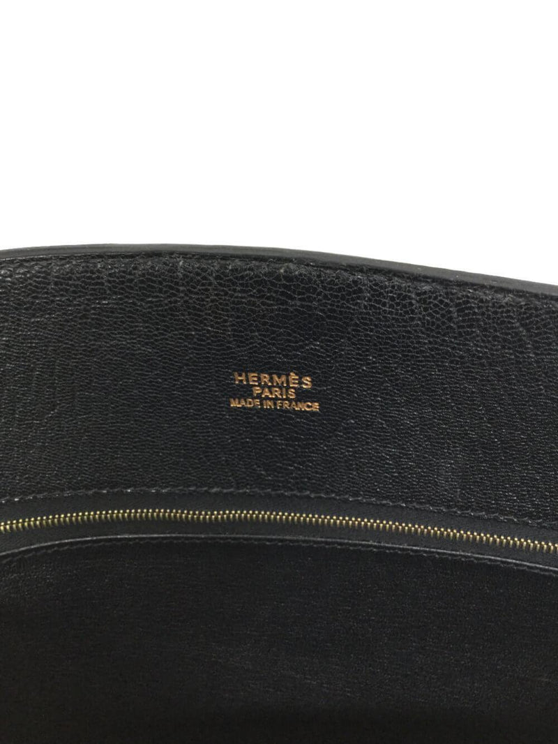 Chevre De Coromandel White Bus Tote Black-designer resale