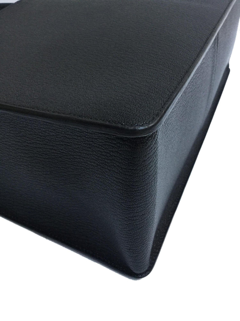 Chevre De Coromandel White Bus Tote Black-designer resale