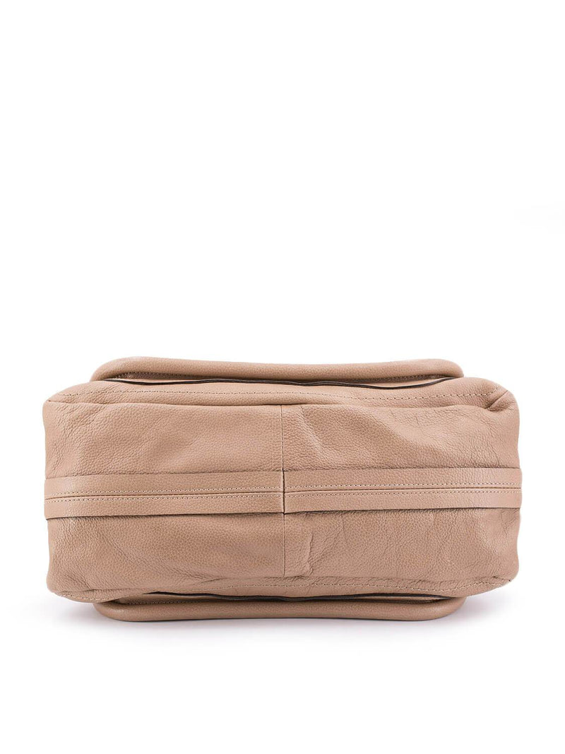 Chloe Calfskin Medium Paraty Bag Beige-designer resale