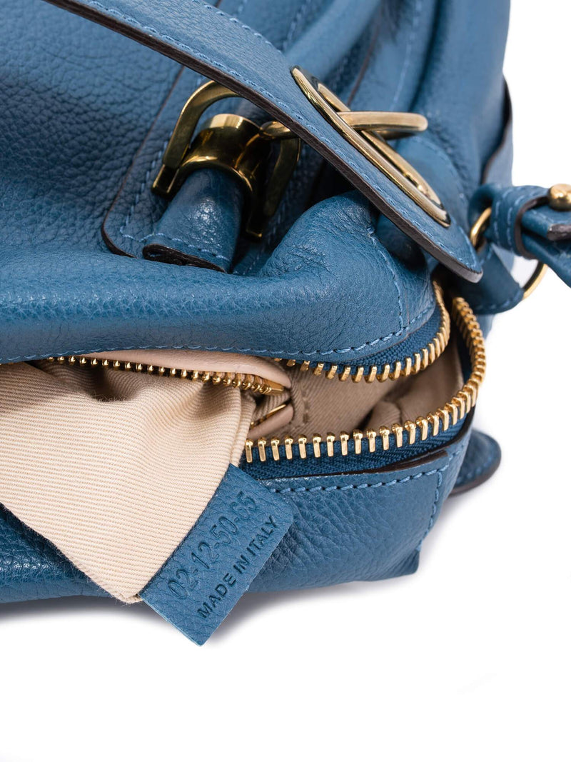 Chloe Calfskin Small Paraty Bag Blue-designer resale