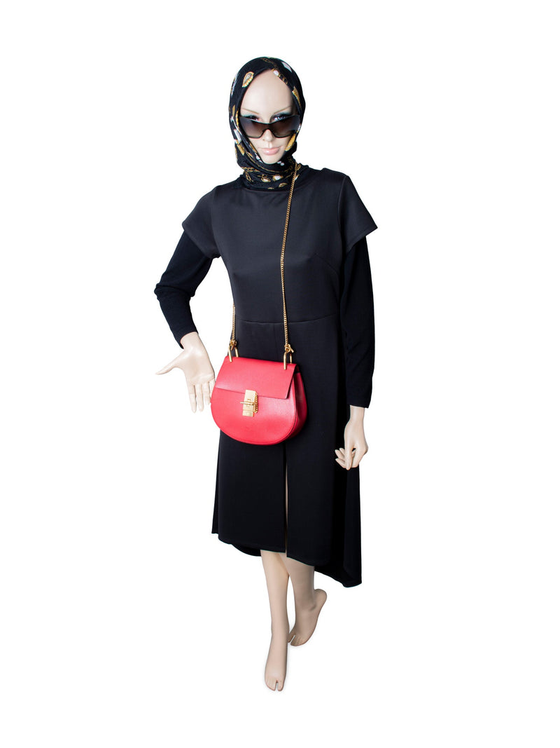 Chloe Leather Drew Messenger Bag Red-designer resale