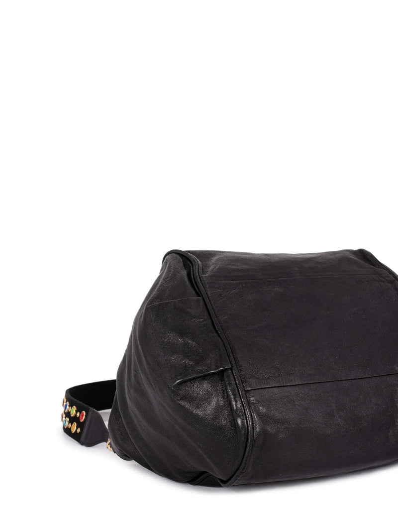 Chloe Leather Ethel Satchel Bag Black-designer resale