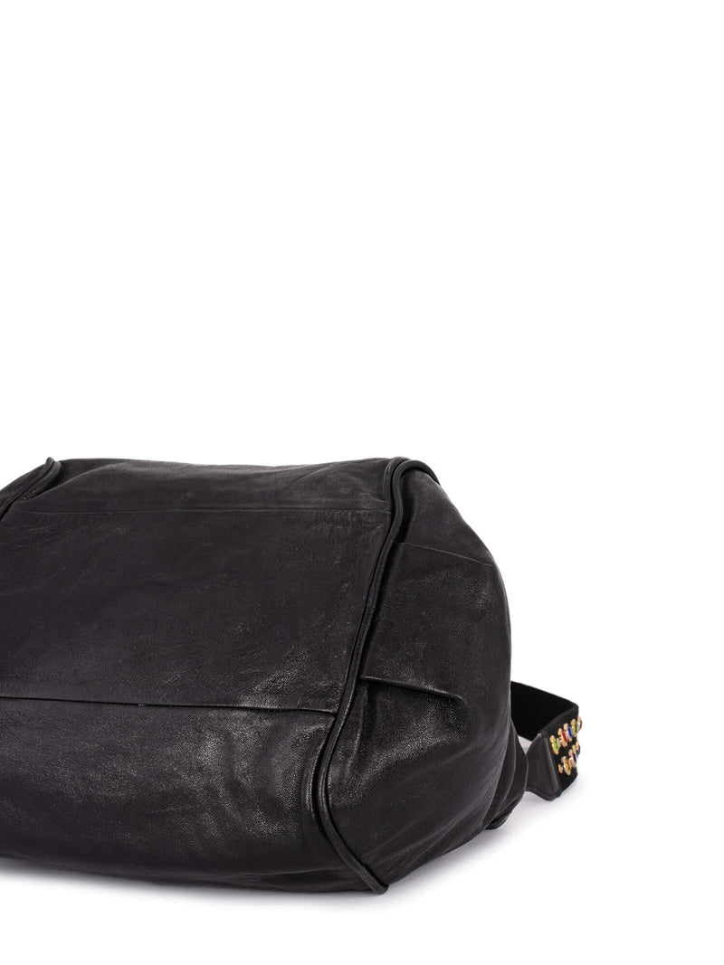 Chloe Leather Ethel Satchel Bag Black-designer resale