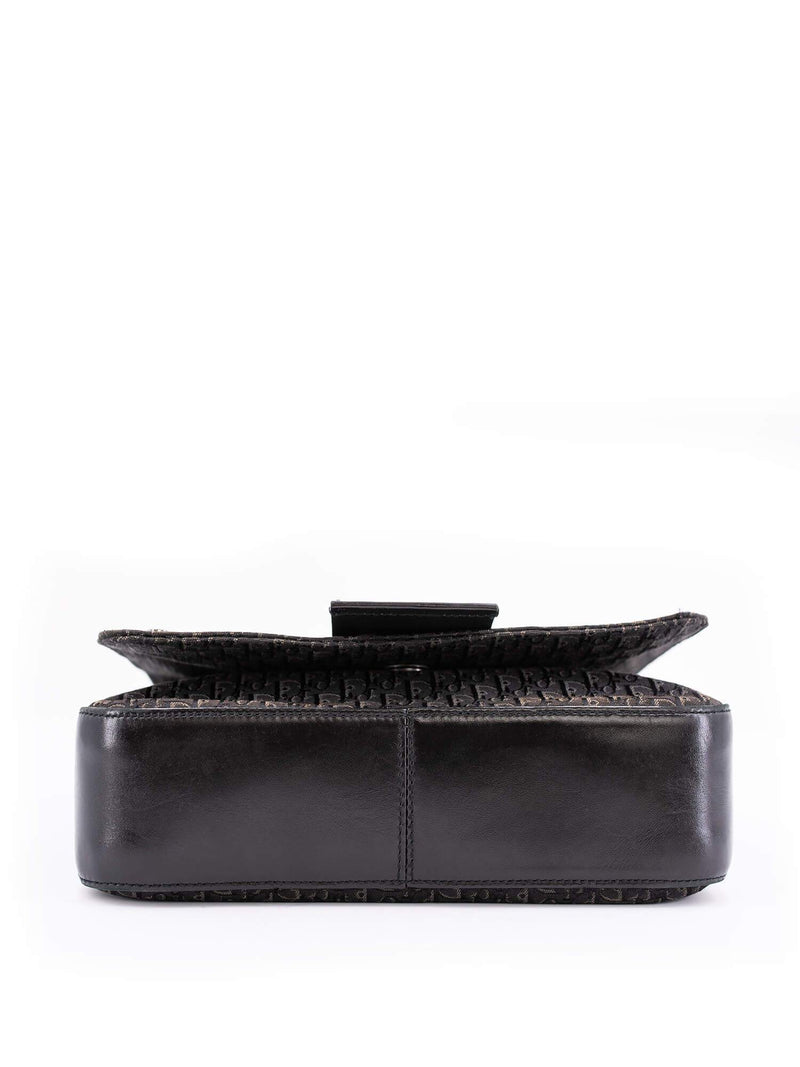 Christian Dior Diorissimo Monogram Cross body Bag Black-designer resale