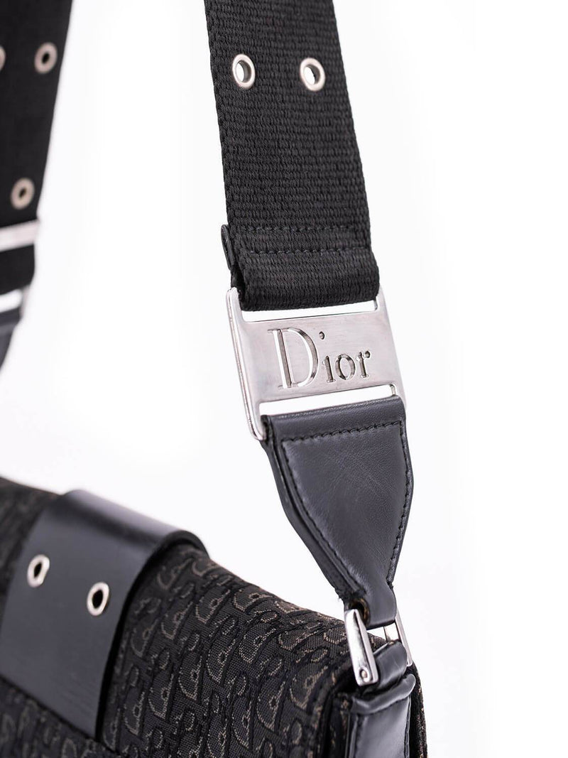 Christian Dior Diorissimo Monogram Cross body Bag Black-designer resale
