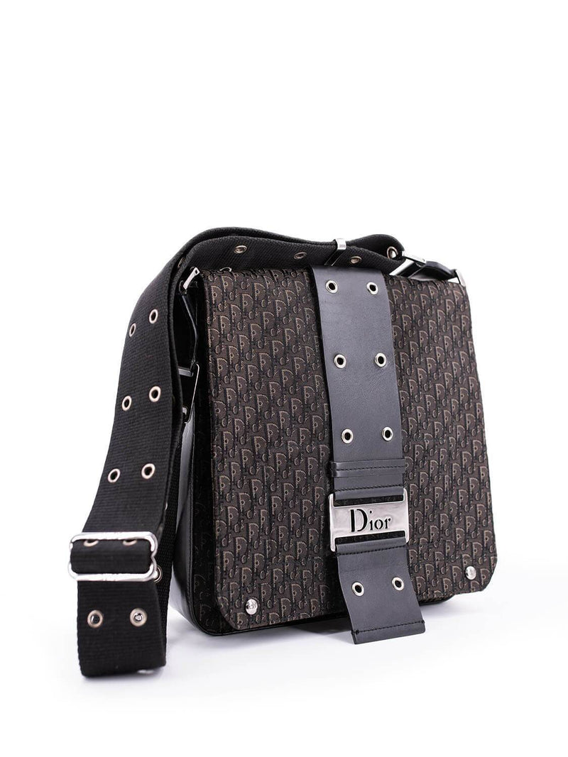 Christian Dior Diorissimo Monogram Cross body Bag Black-designer resale