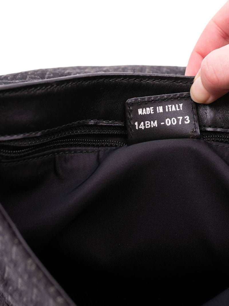 Christian Dior Diorissimo Monogram Cross body Bag Black-designer resale