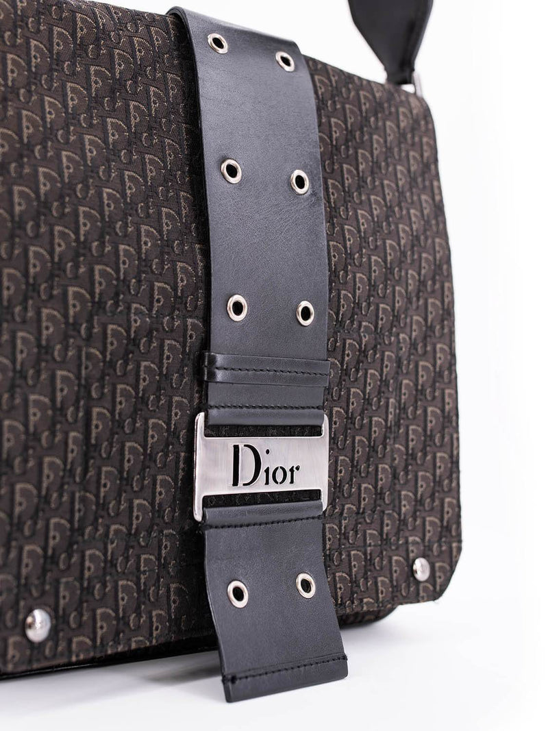 Christian Dior Diorissimo Monogram Cross body Bag Black-designer resale
