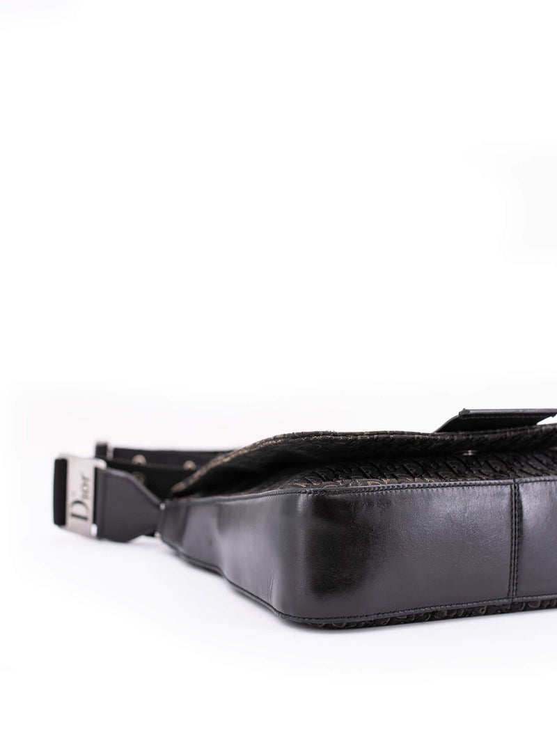 Christian Dior Diorissimo Monogram Cross body Bag Black-designer resale