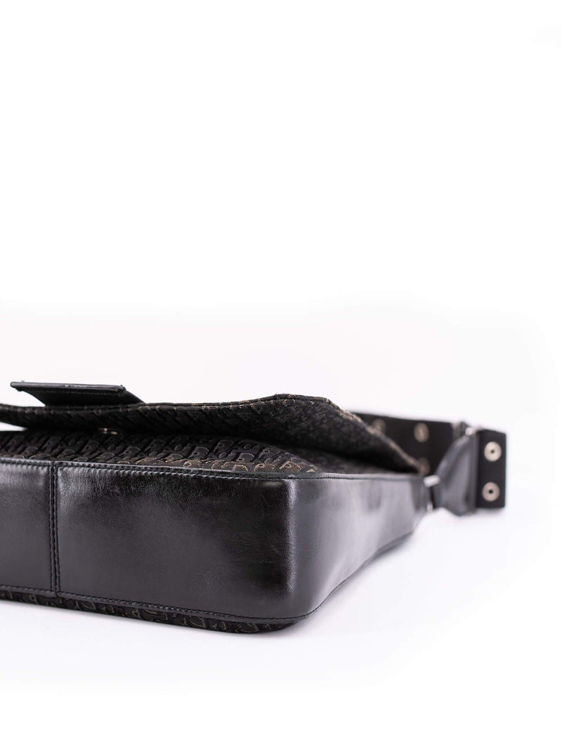 Christian Dior Diorissimo Monogram Cross body Bag Black-designer resale