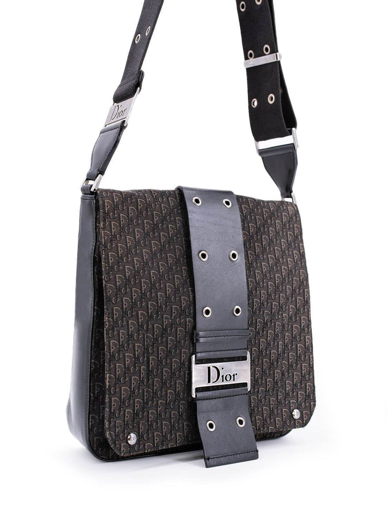 Christian Dior Diorissimo Monogram Cross body Bag Black-designer resale