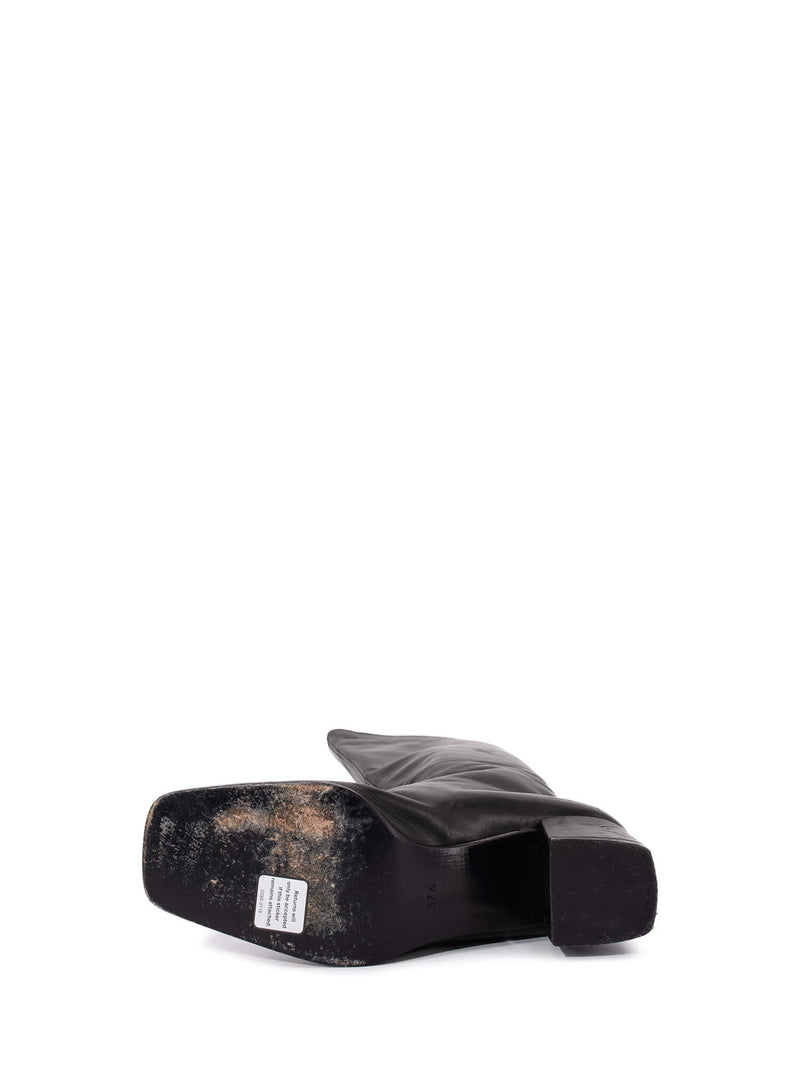 Christian Dior Leather Effrontee Boots Black-designer resale