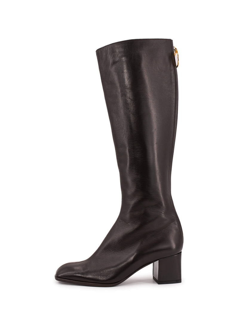 Christian Dior Leather Effrontee Boots Brown-designer resale