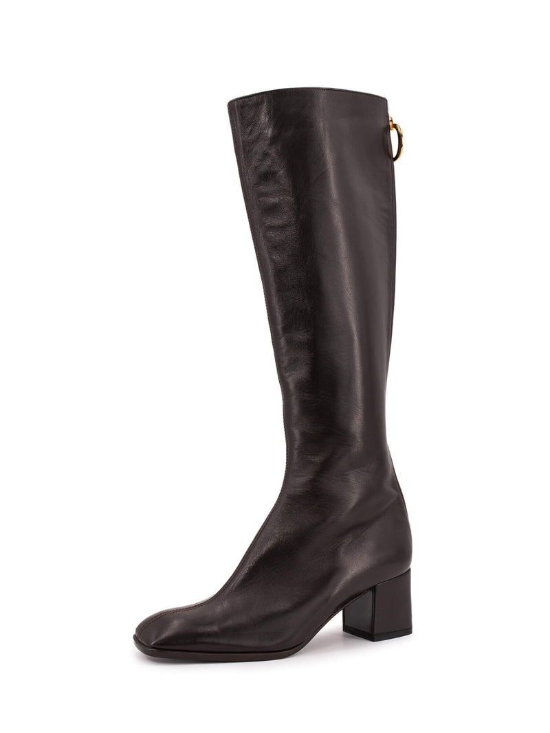 Christian Dior Leather Effrontee Boots Brown-designer resale