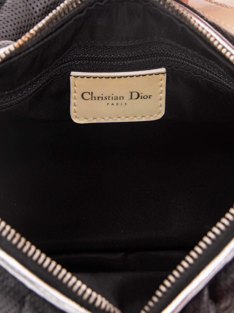 Christian Dior Leather Montaigne Chris 1947 License Plate Bag Black-designer resale
