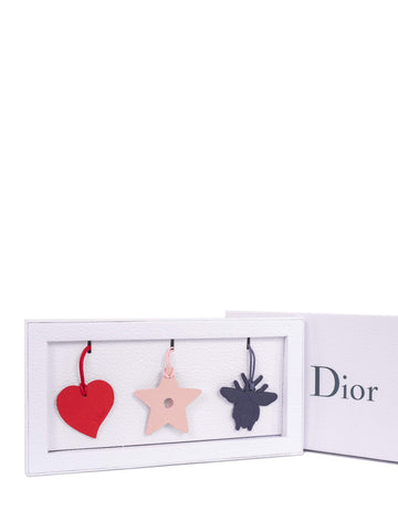 Christian Dior Leather Three Bag Charms Set Multicolor-designer resale