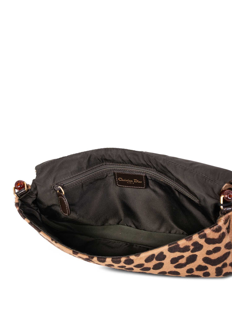 Christian Dior Leopard Print Flap Bag-designer resale