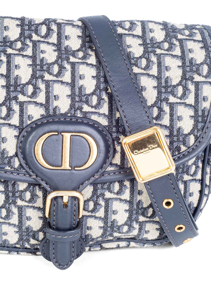 CD Signature Bag with Strap Blue Dior Oblique Jacquard
