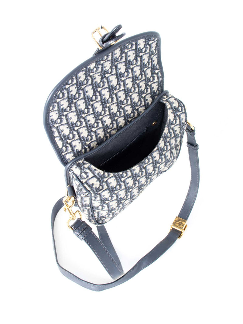 Christian Dior Oblique Jacquard Bobby Bag Blue-designer resale