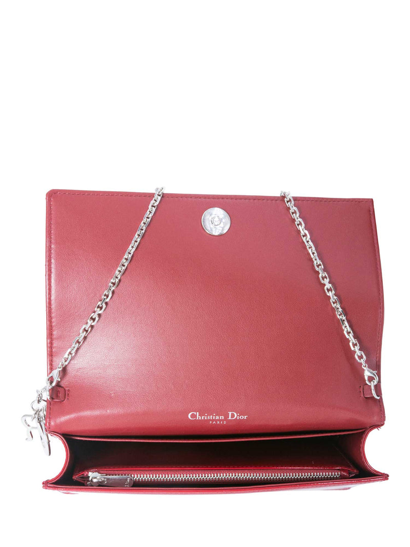 Christian Dior Patent Cannage Lady Dior WOC Bag Red-designer resale