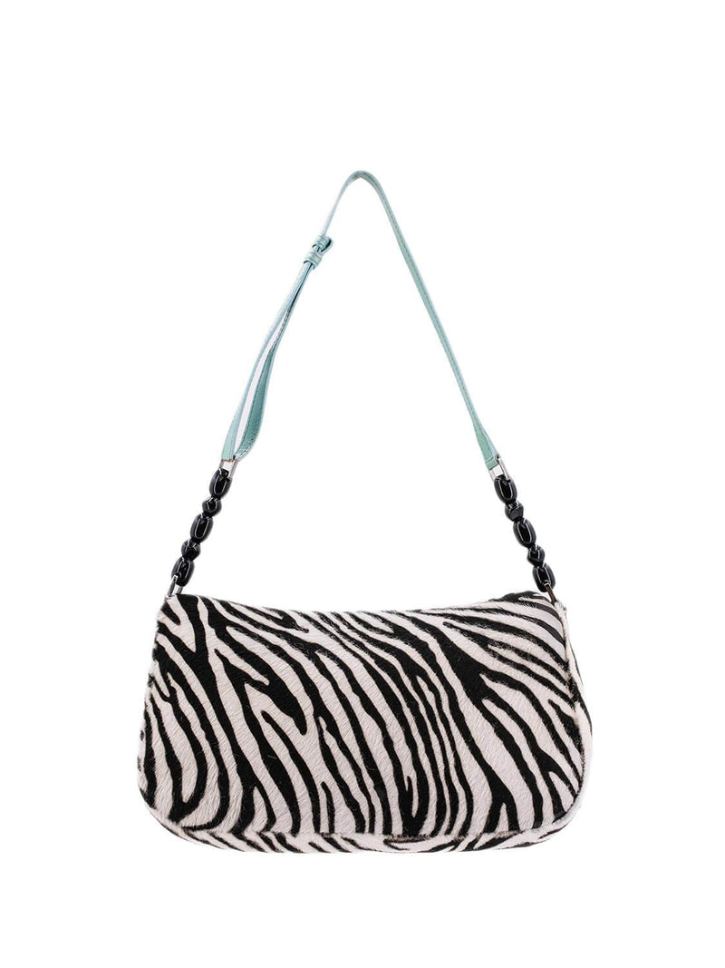 Christian Dior Pony Hair Malice Shoulder Bag Black White-designer resale