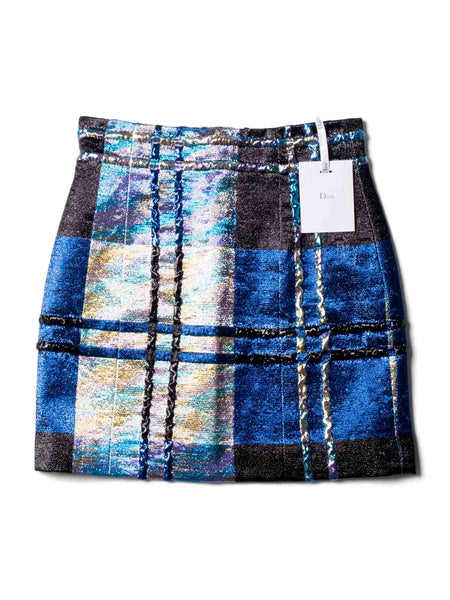 Dior★素敵！Red/White/Blue Plaid Mini Skirt NWOT Christian Dior Red/White/Blue Plaid Mini Skirt Size F
