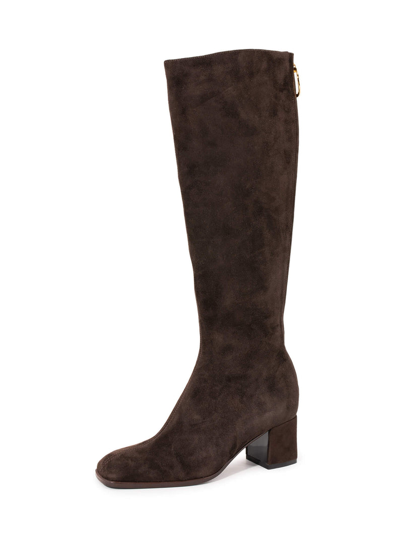 Christian Dior Suede Leather Lady D Boots Brown-designer resale