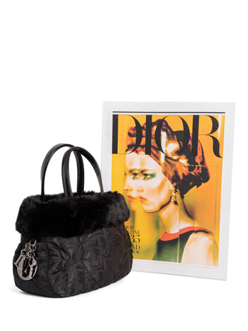 Christian Dior Vintage Charm Mini Top Handle Bag Black-designer resale