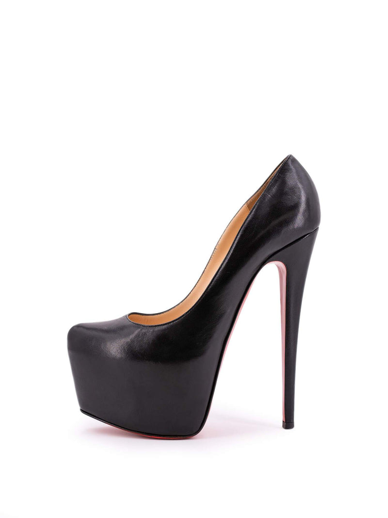 Christian Louboutin Daffodile Leather Pumps 160 Black-designer resale