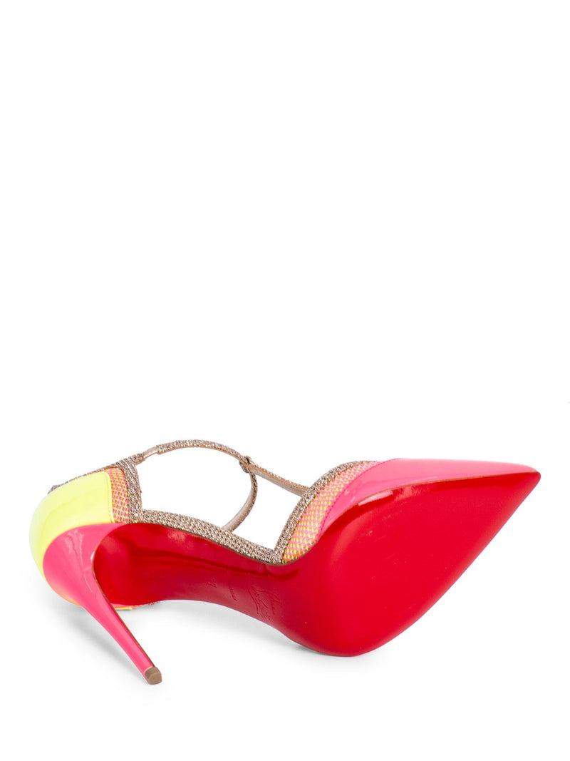 Christian Louboutin Miss Early 100 Patent Leather Pumps Pink-designer resale