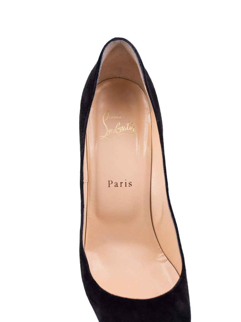 Christian Louboutin Suede Pumps Black-designer resale