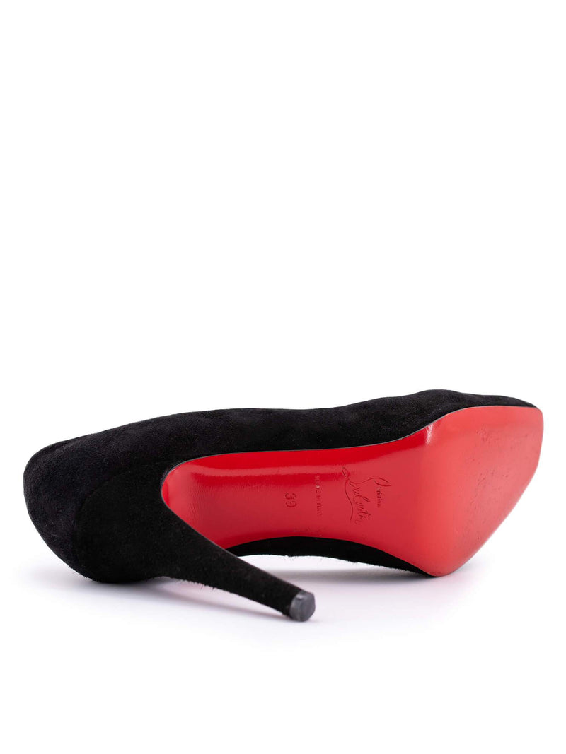 Christian Louboutin Suede Pumps Black-designer resale