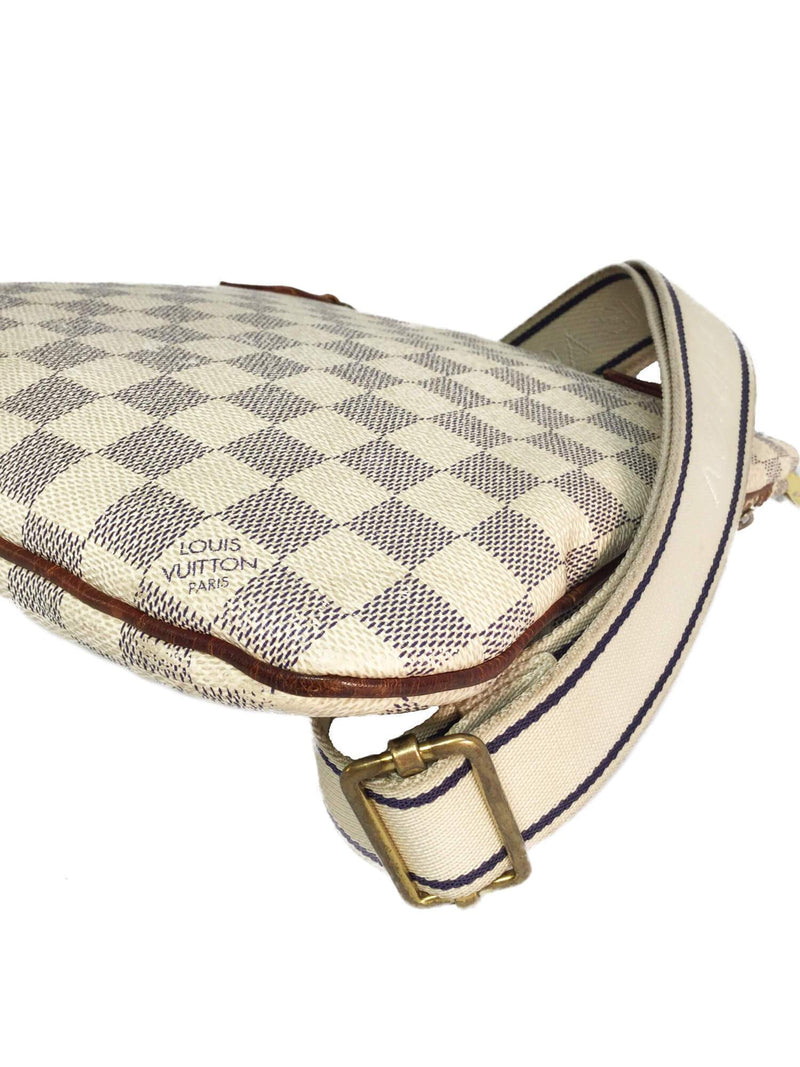 Damier Azur Bosphore Leather Cross Body Messenger Bag-designer resale