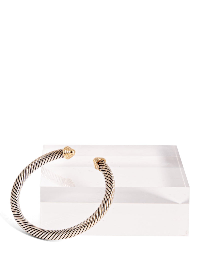 David Yurman 18K Gold Cuff Bracelet Silver-designer resale