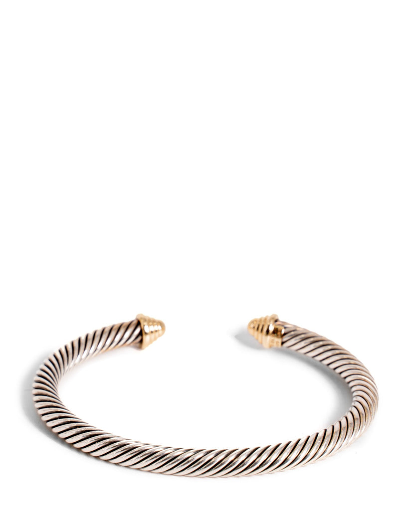 David Yurman 18K Gold Cuff Bracelet Silver-designer resale