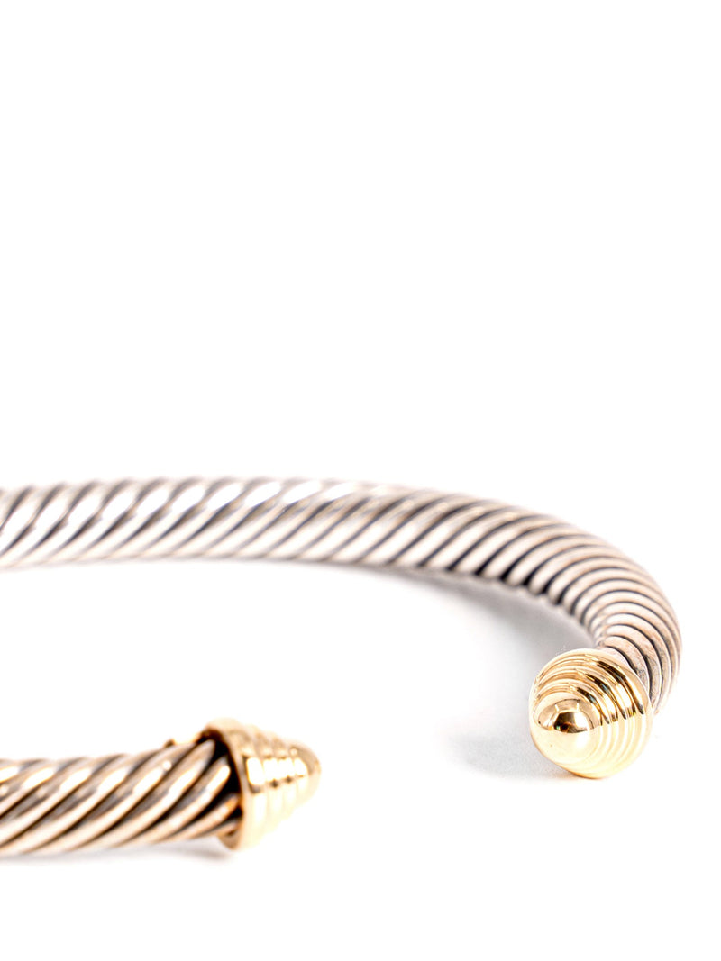 David Yurman 18K Gold Cuff Bracelet Silver-designer resale