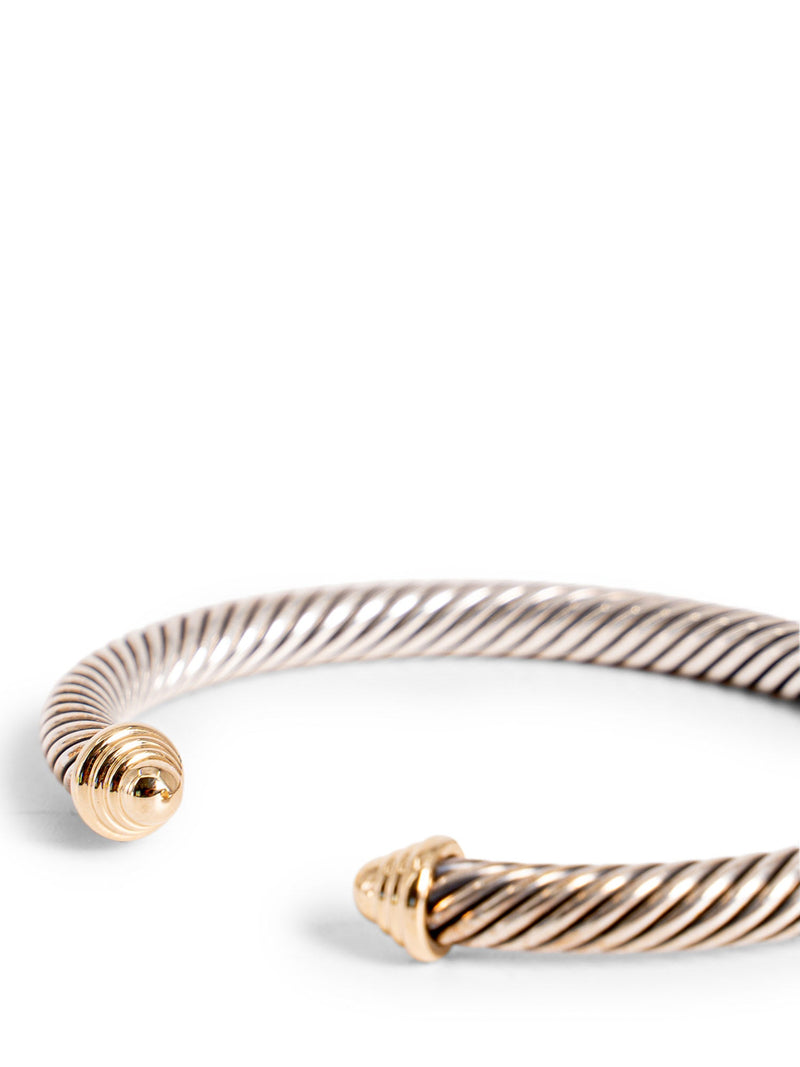 David Yurman 18K Gold Cuff Bracelet Silver-designer resale