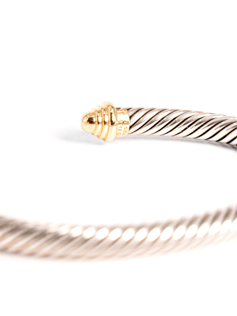 David Yurman 18K Gold Cuff Bracelet Silver-designer resale