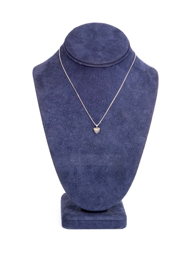 David Yurman 18k Kids Heart Necklace-designer resale
