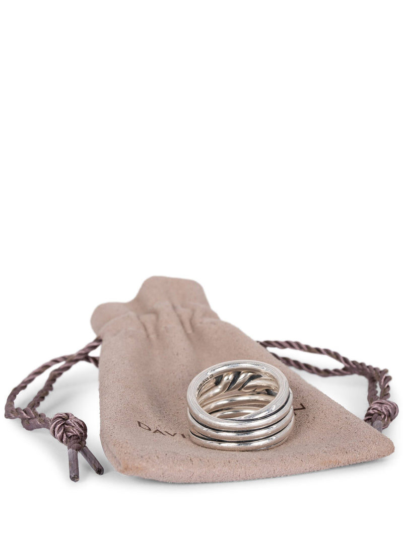 David Yurman Sterling Silver Continuance Ring Silver-designer resale