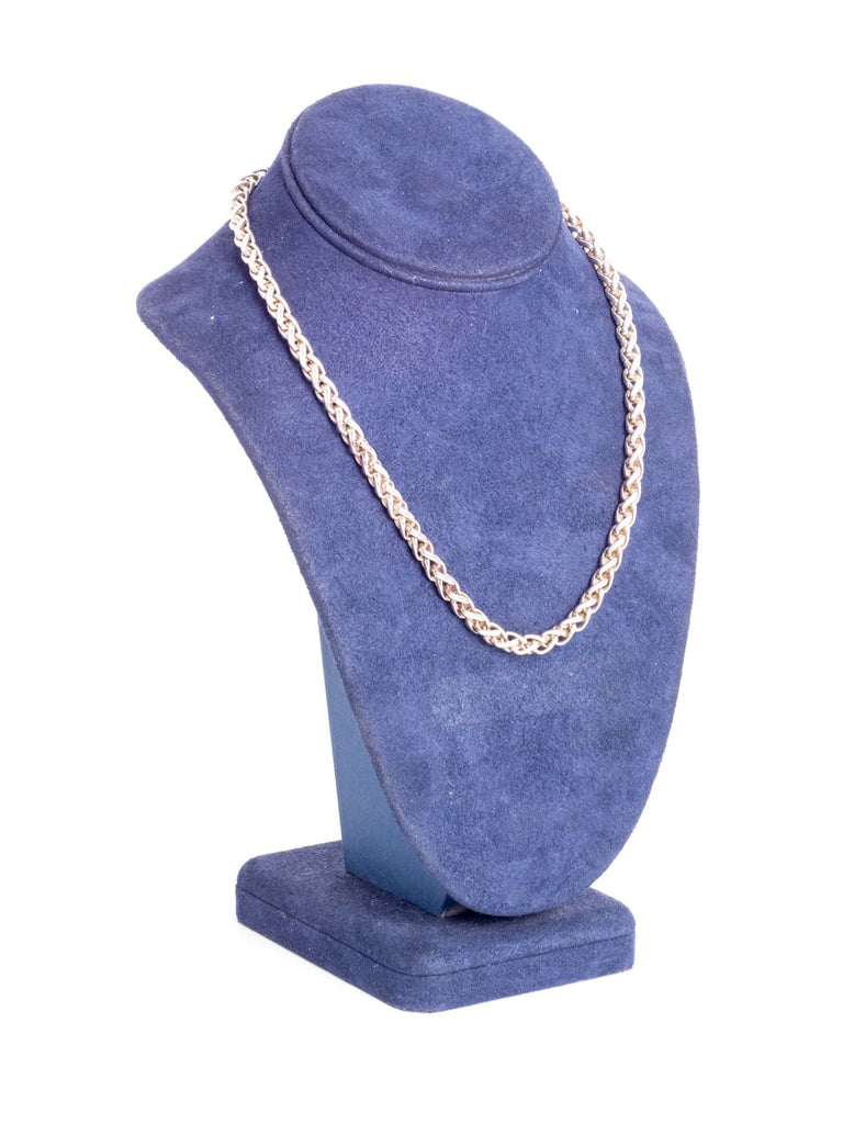 David Yurman Sterling Silver Diamond Necklace-designer resale