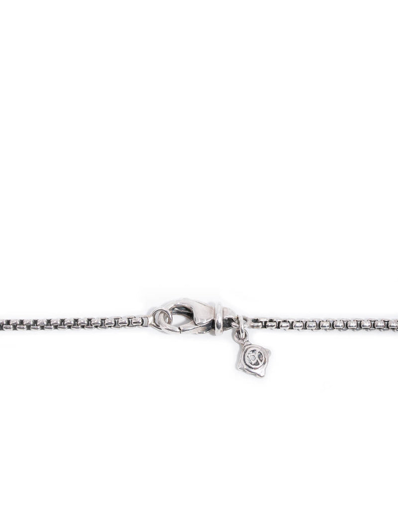 David Yurman Triple X Diamond Blue Topaz Necklace-designer resale